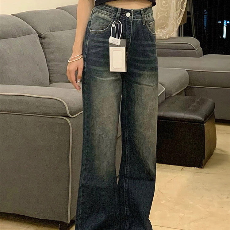Women's Retro Blue Skinny Jeans Plus Size