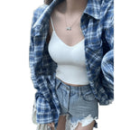 Fashionable Personalized Plaid Shirt For Women