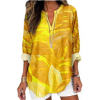 3D Digital Printing Women's Fashion Round Neck Loose Shirt Top