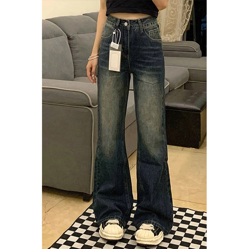 Women's Retro Blue Skinny Jeans Plus Size