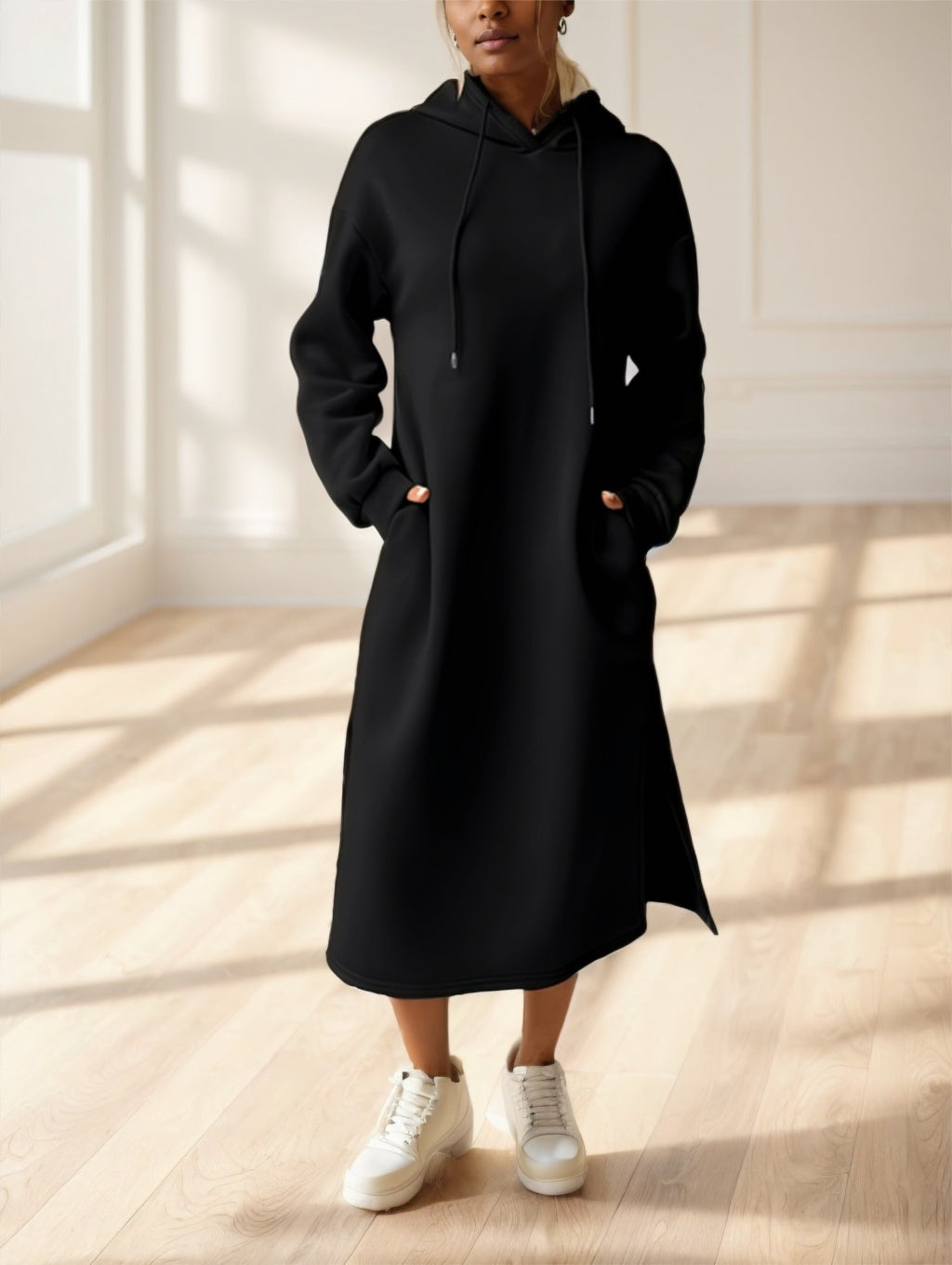 Polyester Women's Hoodie Dress